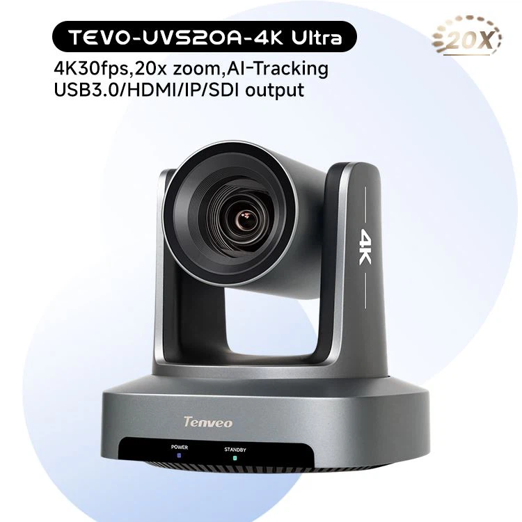 Tenvo 4K avtomatik kuzatuv SDI USB IP 20x PTZ konferentsiyasi